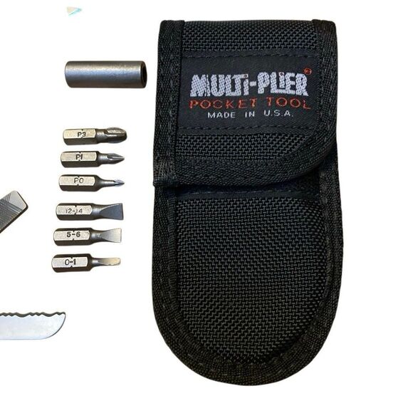 Gerber 55800 Multi-Plier Stainless Finish Bit Driver Bits Cloth Sheath USA Rare - Picture 9 of 16